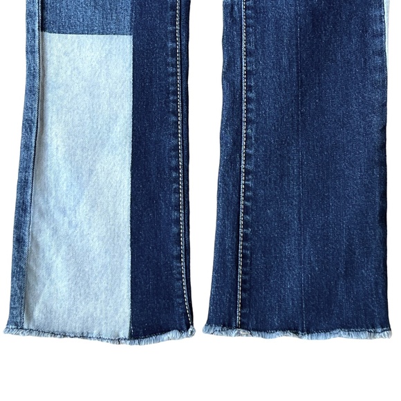 Universal Threads High Rise Kick Boot Crop Multi-tone Denim jeans size 00 - Picture 7 of 10